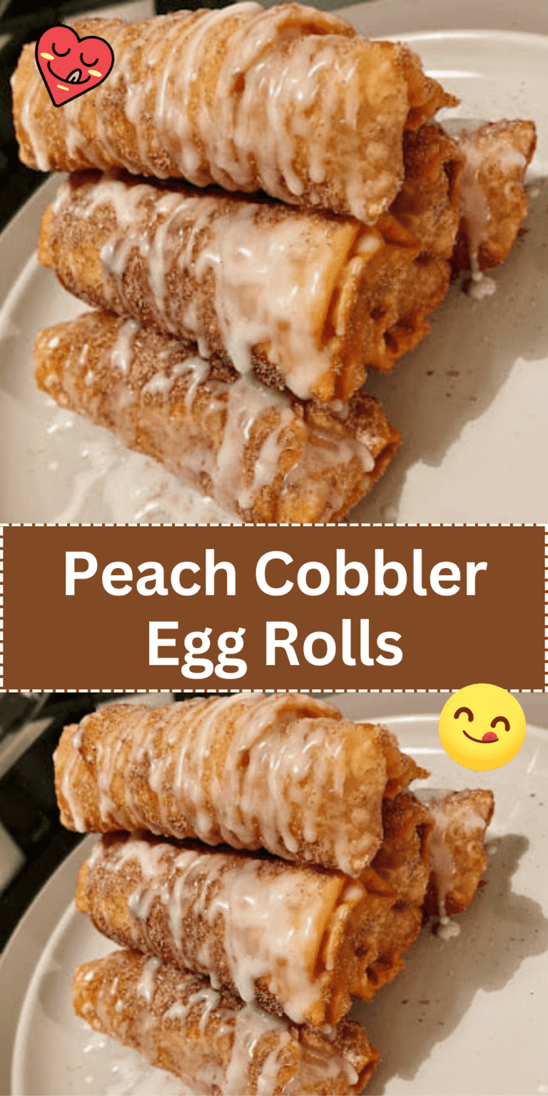 Peach Cobbler Egg Rolls