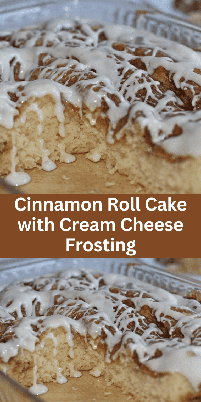 Cinnamon Roll Cake with Cream Cheese Frosting