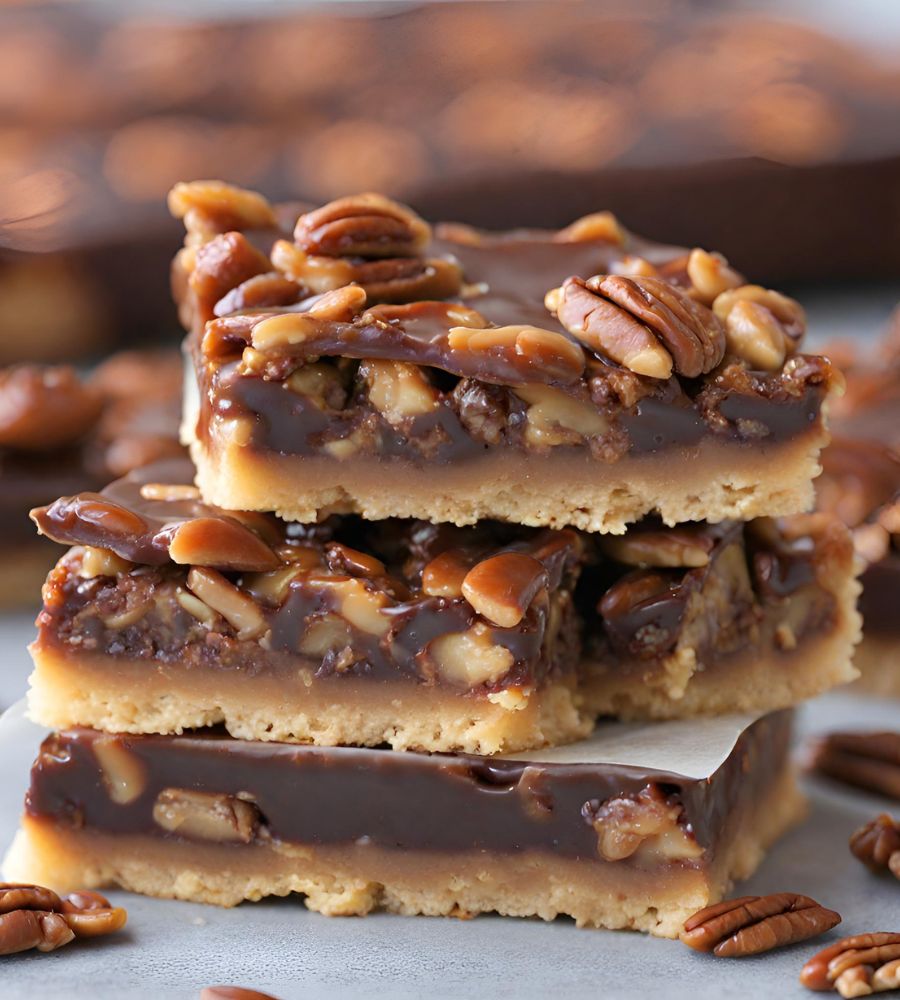 Pecan Turtles Bars-image