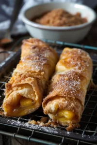 Peach Cobbler Egg Rolls