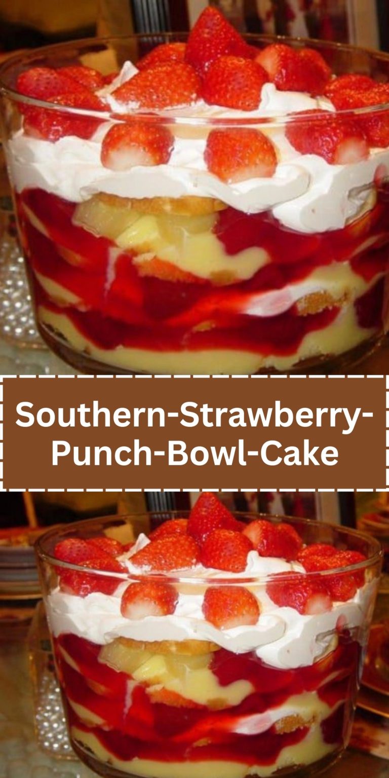 Southern Strawberry Punch Bowl Cake