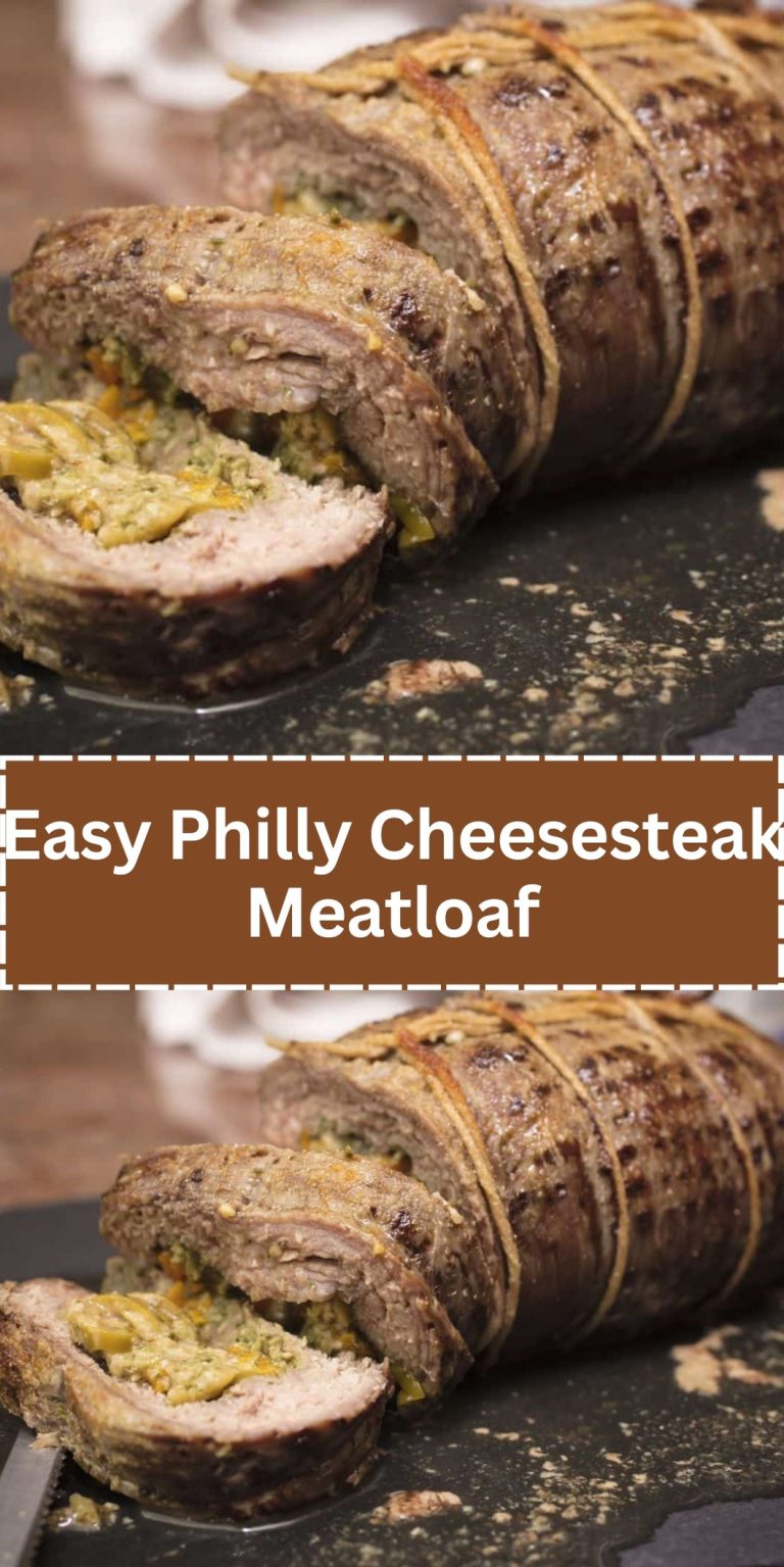 Easy Philly Cheesesteak Meatloaf