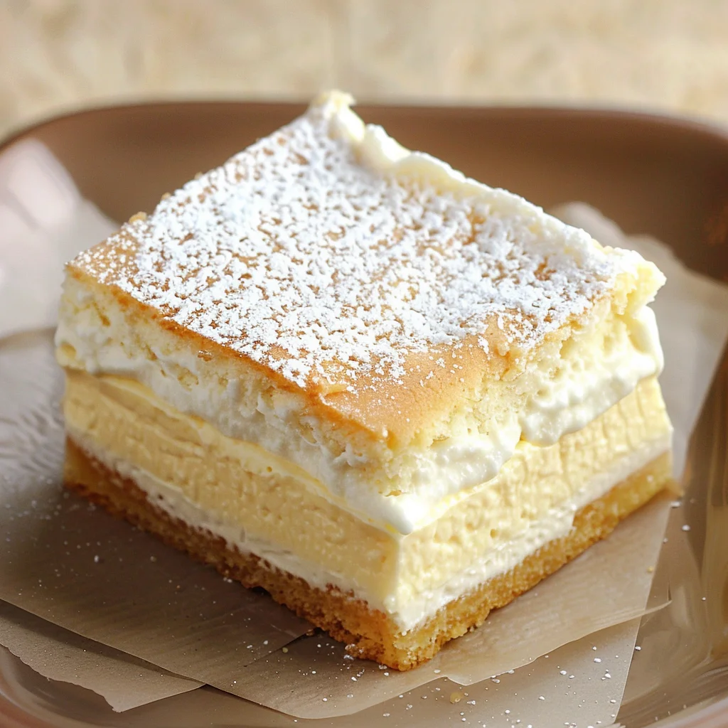 Vanilla Custard Cream Squares
