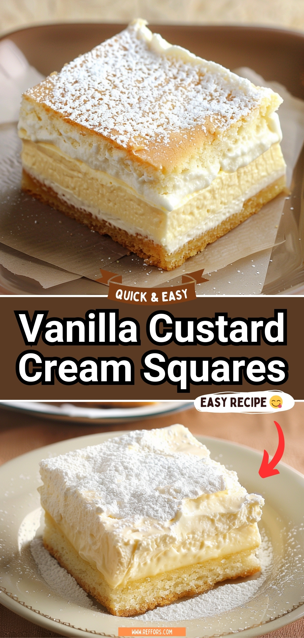 Vanilla Custard Cream Squares