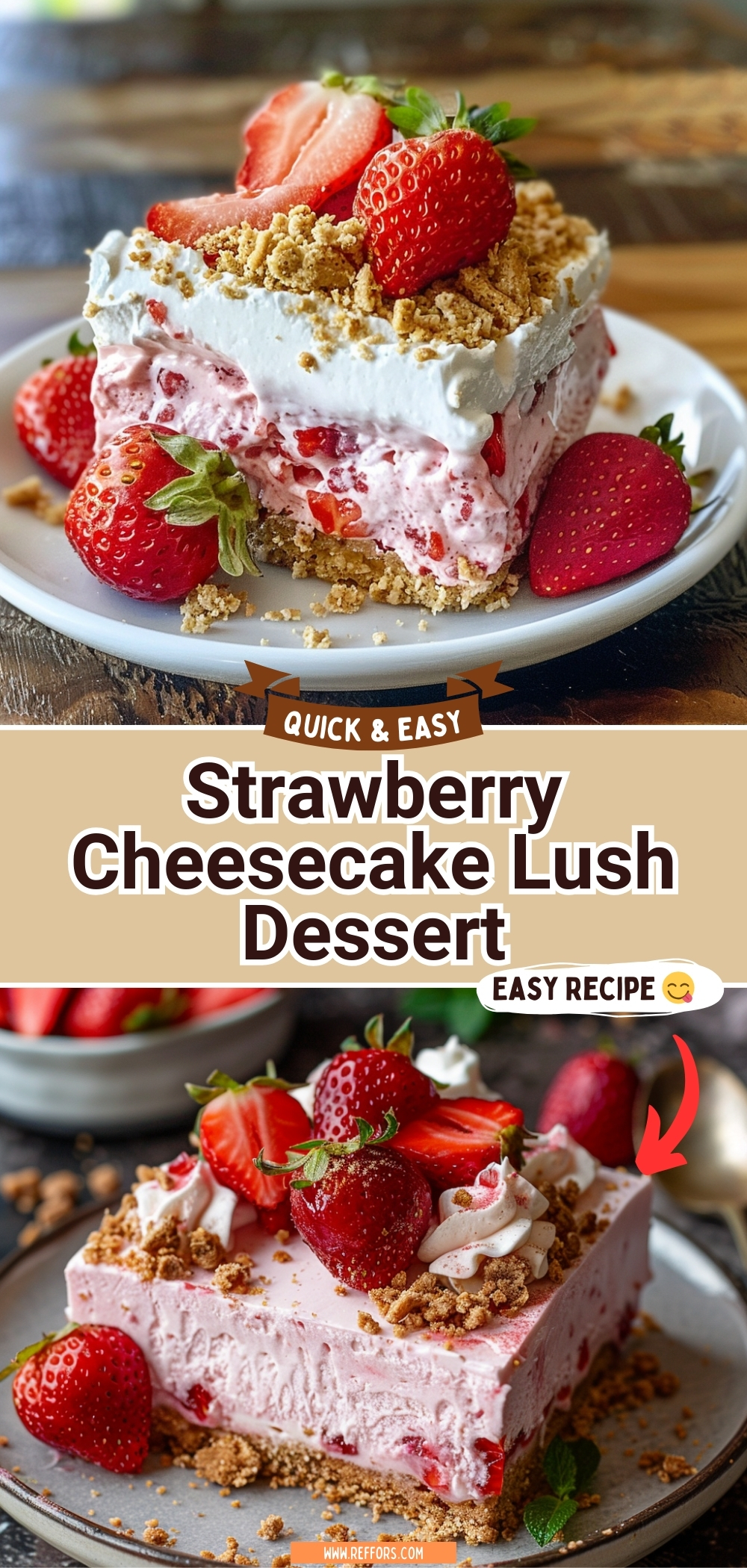 Strawberry Cheesecake Lush Dessert