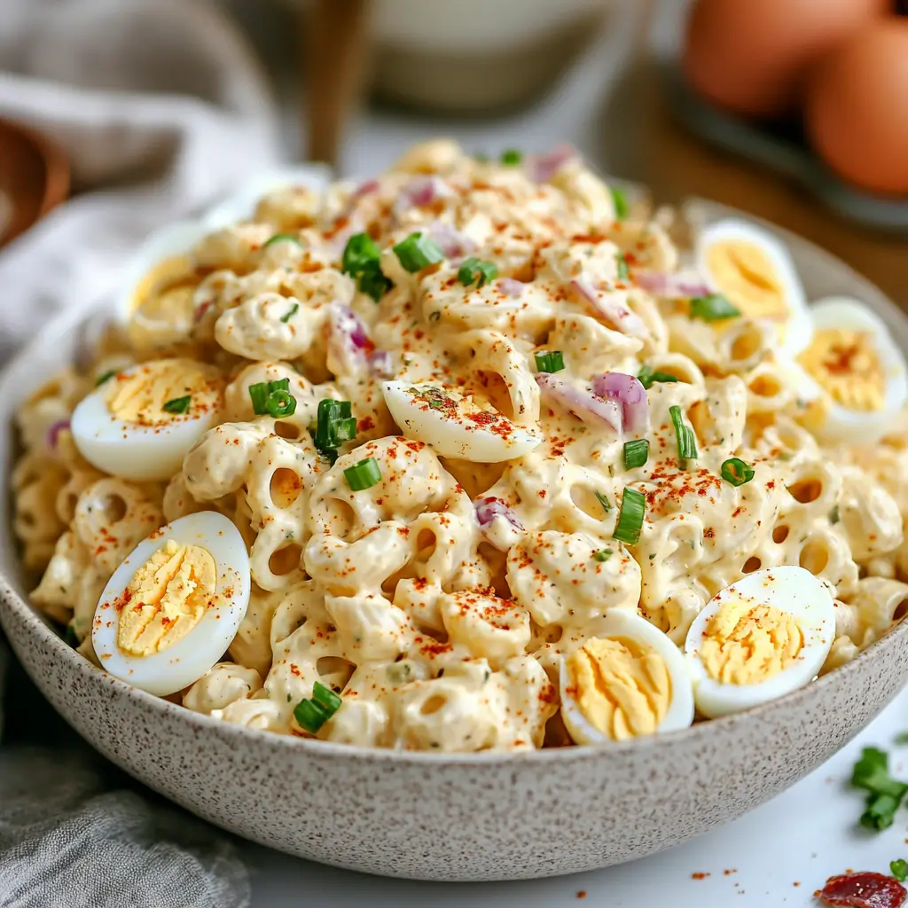 Easy Deviled Egg Pasta Salad