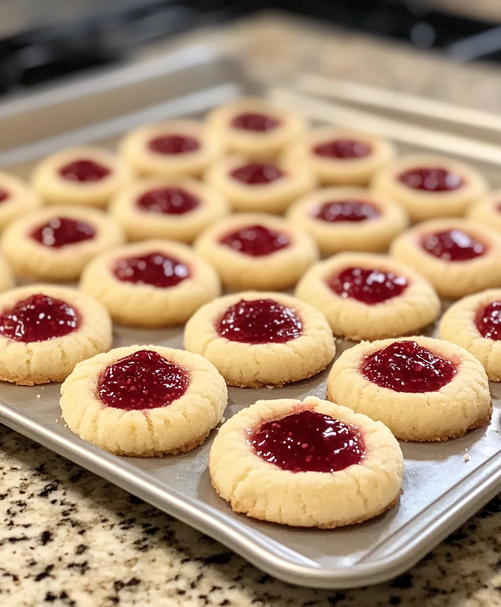 Raspberry Cheesecake Thumbprint Cookies