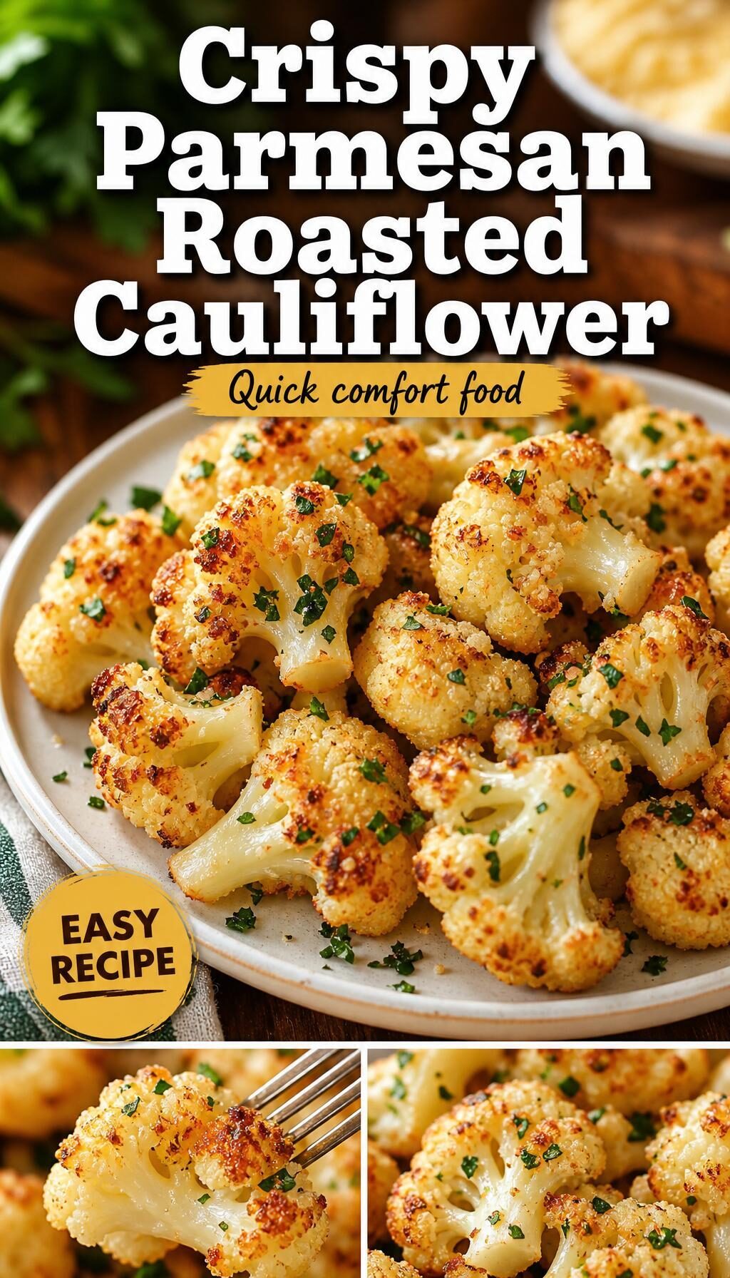 Crispy Parmesan Roasted Cauliflower
