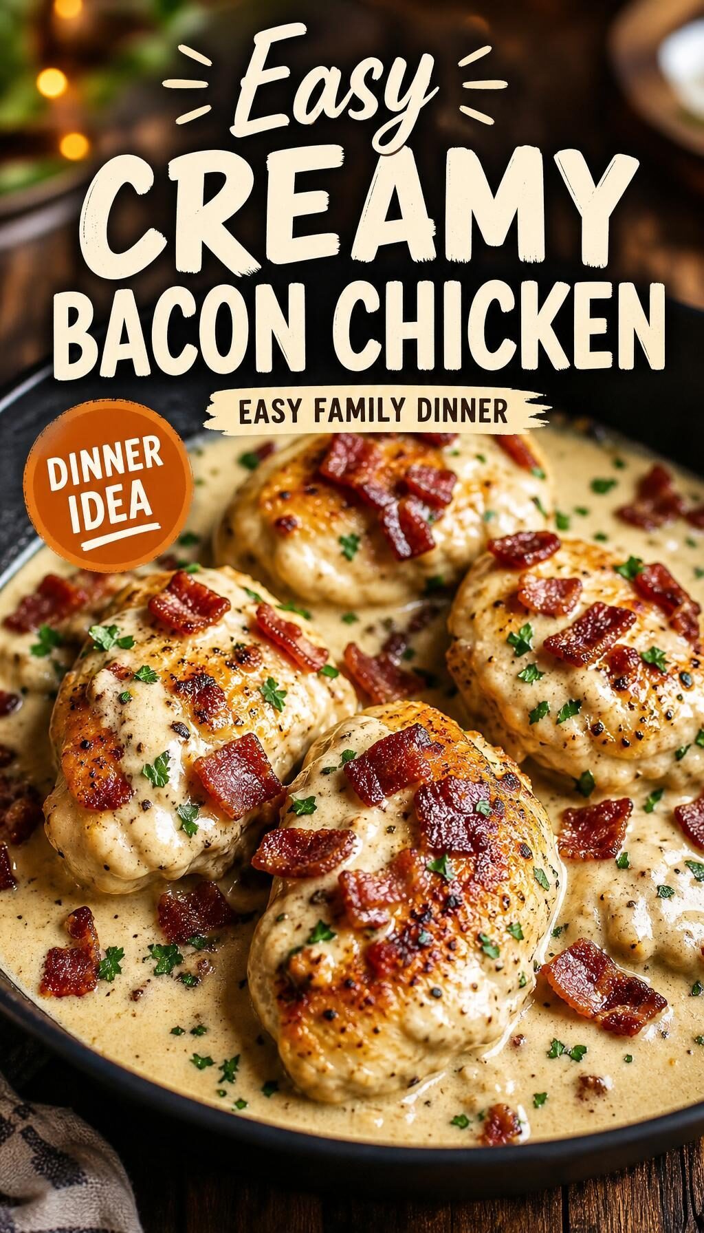 Easy Creamy Bacon Chicken