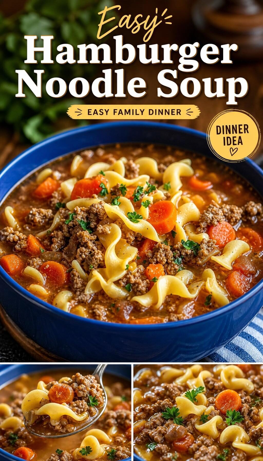Easy Hamburger Noodle Soup