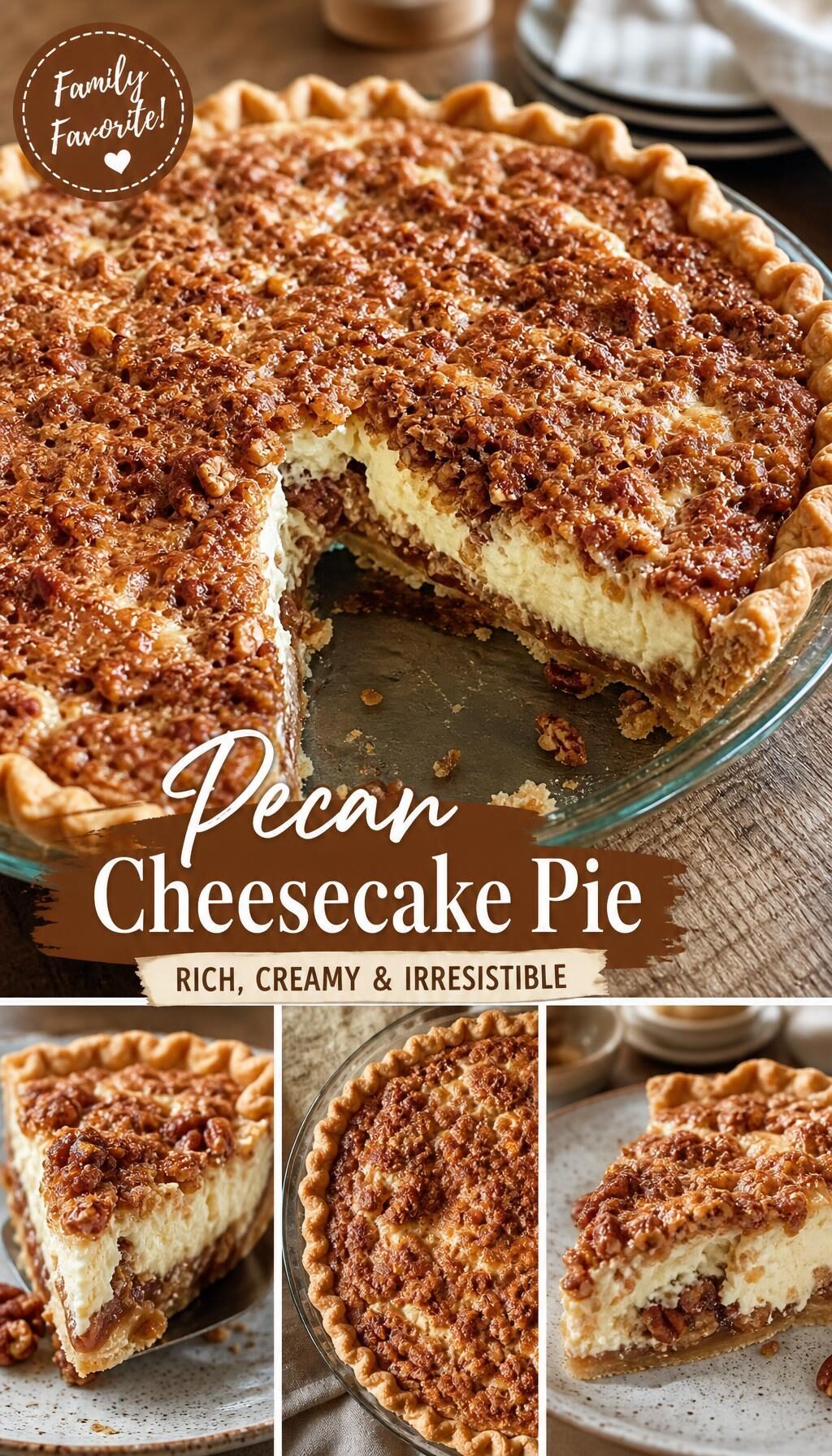 Pecan Cheesecake Pie