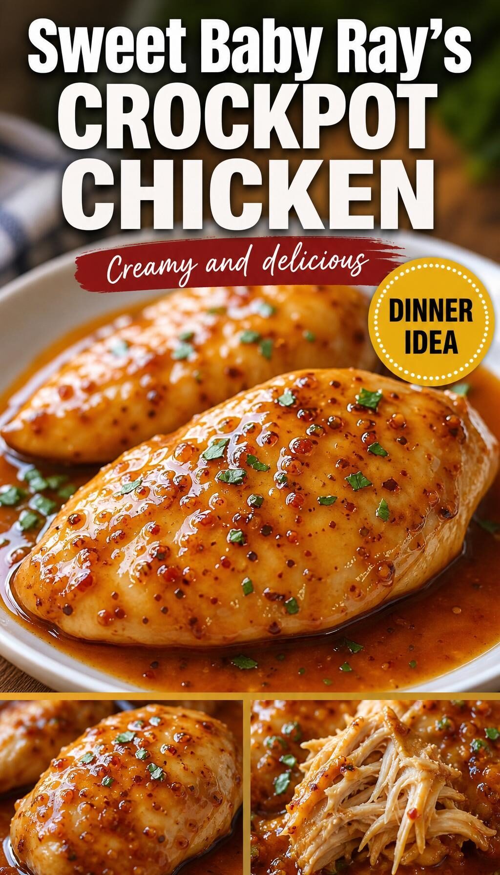 Sweet Baby Ray’s Crockpot Chicken