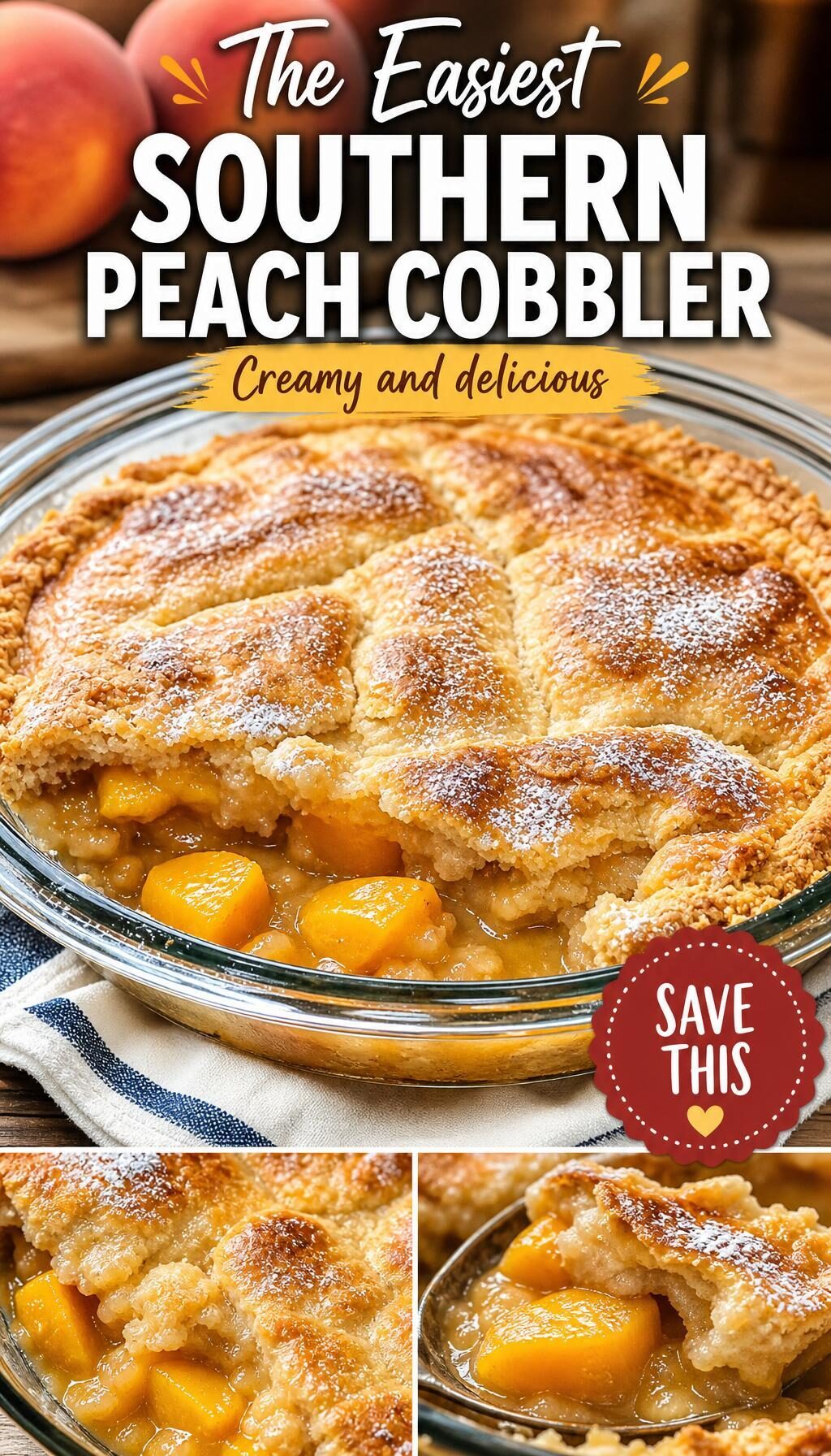 The Easiest Southern Peach Cobbler